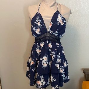 Navy floral dress size XL